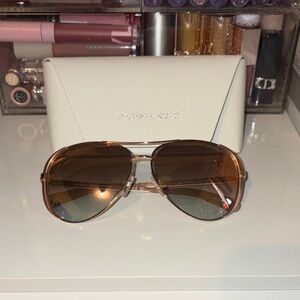 Michael Kors Rosegold Sunglasses with White Case